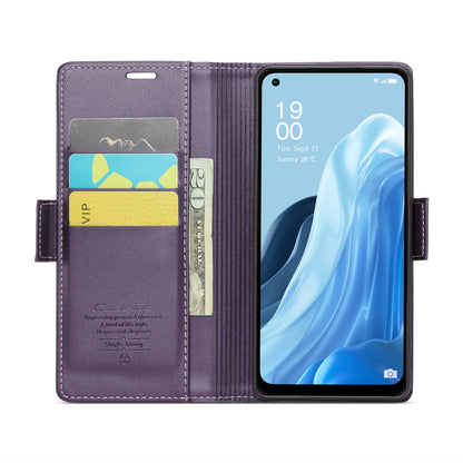 OPPO Reno8 4G Leather Wallet Case - RFID Blocking, Stand Function, Card Slots