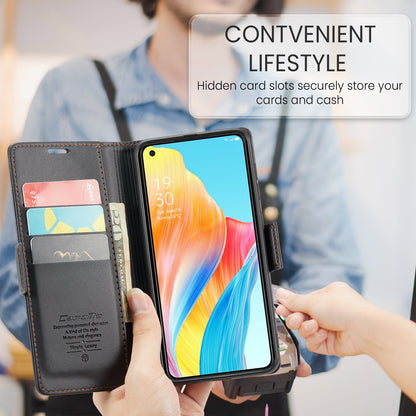 OPPO A78 4G Leather Wallet Case - RFID Blocking, Stand Function, Card Slots