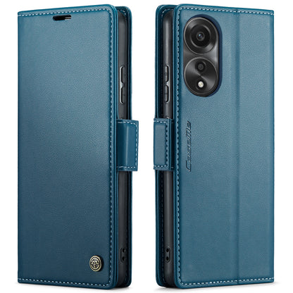 OPPO A78 4G Leather Wallet Case - RFID Blocking, Stand Function, Card Slots
