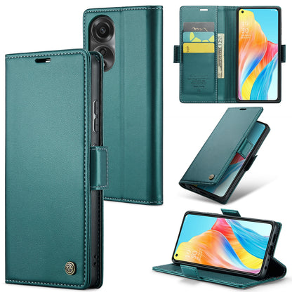 OPPO A78 4G Leather Wallet Case - RFID Blocking, Stand Function, Card Slots