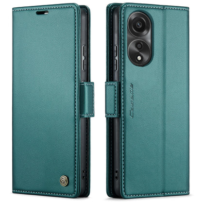 OPPO A78 4G Leather Wallet Case - RFID Blocking, Stand Function, Card Slots