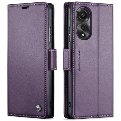 OPPO A78 4G Leather Wallet Case - RFID Blocking, Stand Function, Card Slots