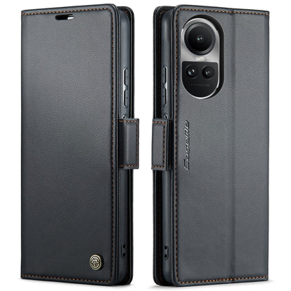 OPPO Reno10 5G Global Leather Wallet Case - RFID Blocking, Stand Function, Card Slots