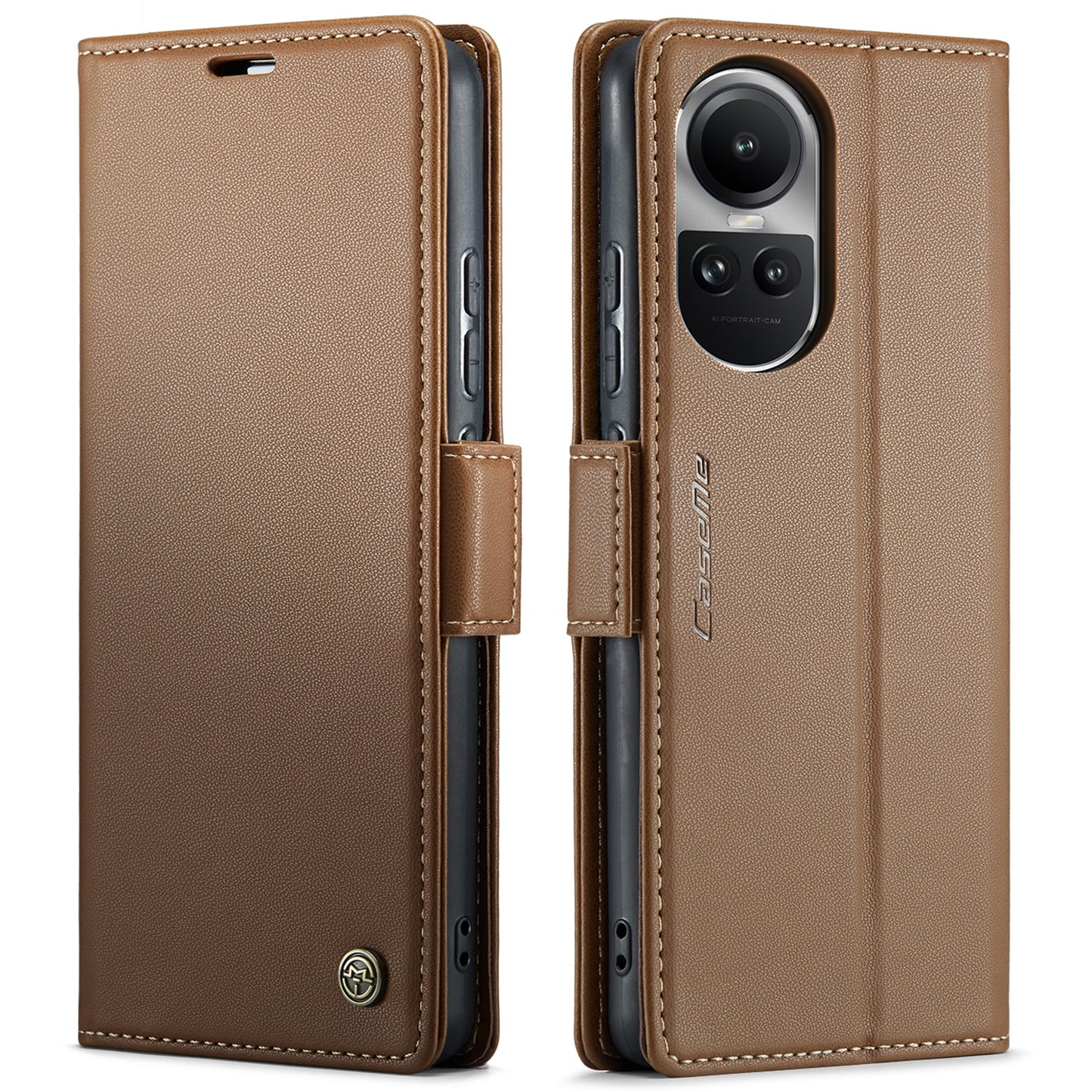 OPPO Reno10 Pro Global Leather Wallet Case - RFID Blocking, Stand Function, Card Slots