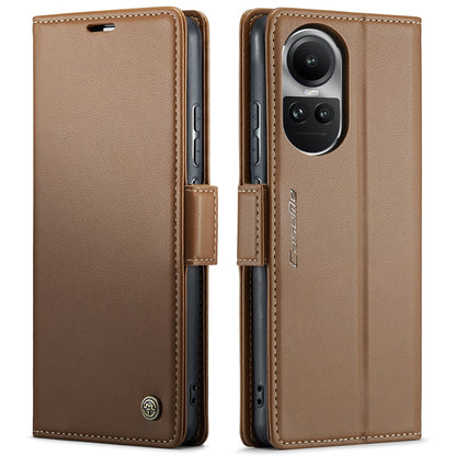 OPPO Reno10 Pro Global Leather Wallet Case - RFID Blocking, Stand Function, Card Slots