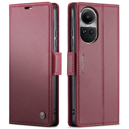 OPPO Reno10 Pro Global Leather Wallet Case - RFID Blocking, Stand Function, Card Slots