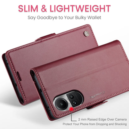 OPPO Reno10 Pro Global Leather Wallet Case - RFID Blocking, Stand Function, Card Slots