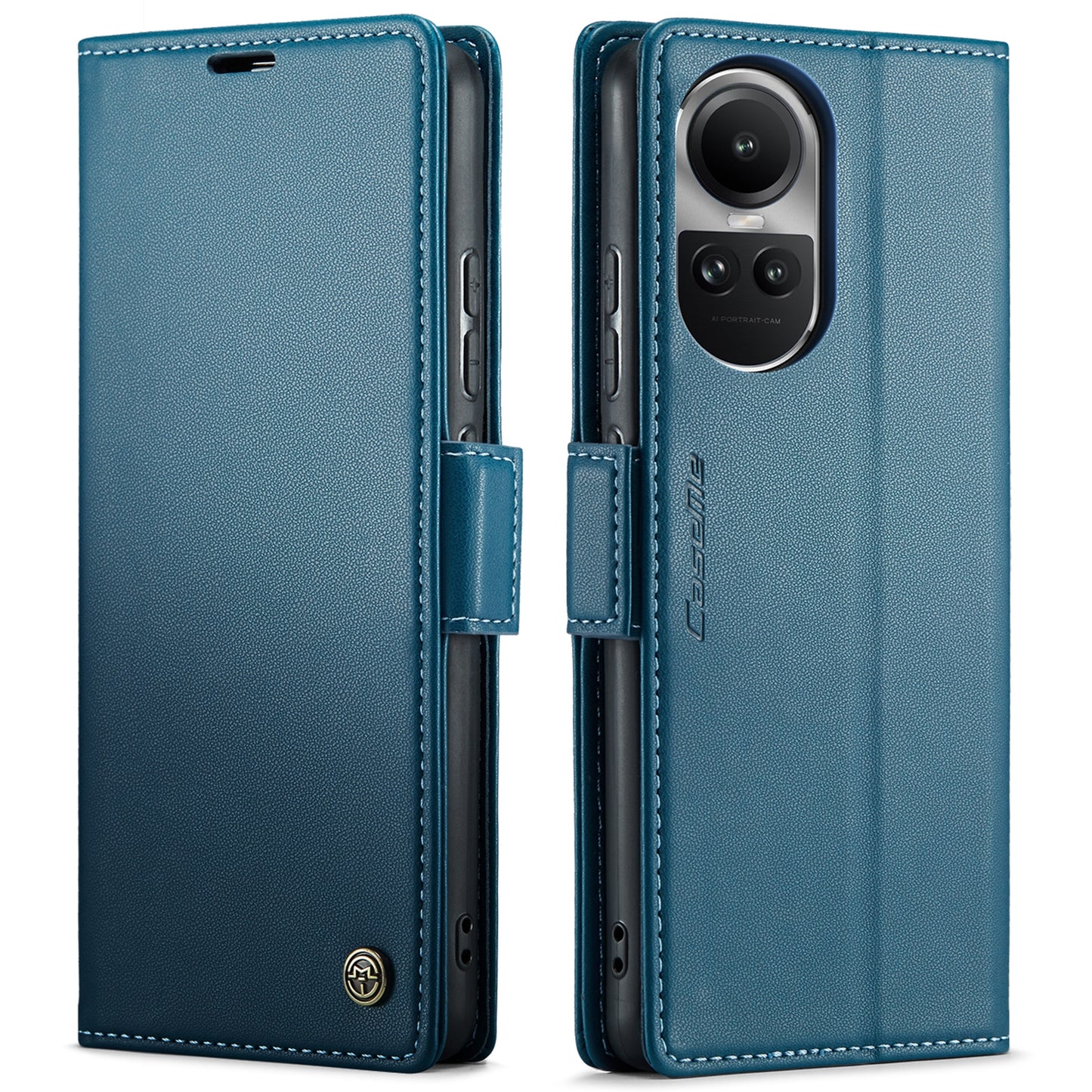 OPPO Reno10 Pro Global Leather Wallet Case - RFID Blocking, Stand Function, Card Slots
