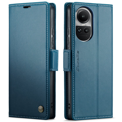 OPPO Reno10 Pro Global Leather Wallet Case - RFID Blocking, Stand Function, Card Slots