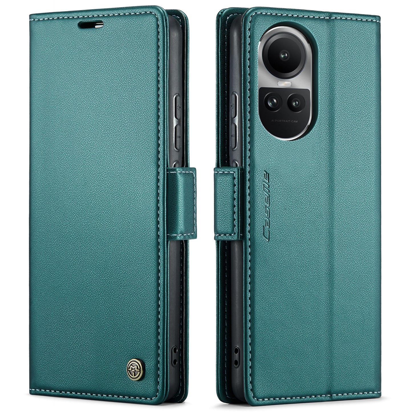 OPPO Reno10 Pro Global Leather Wallet Case - RFID Blocking, Stand Function, Card Slots