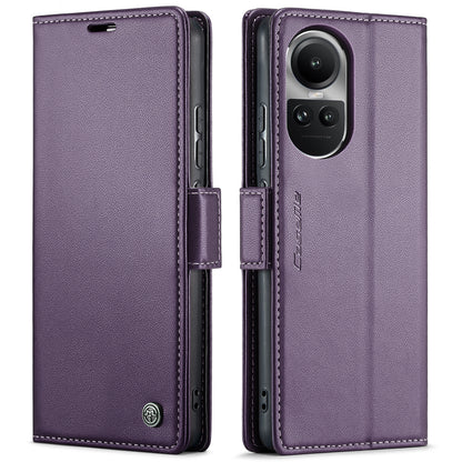 OPPO Reno10 5G Global Leather Wallet Case - RFID Blocking, Stand Function, Card Slots
