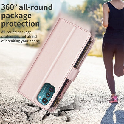 Nokia G11 Leather Flip Wallet Phone Case with 9 Card Slots, Zipper Compartment, and Adjustable Stand