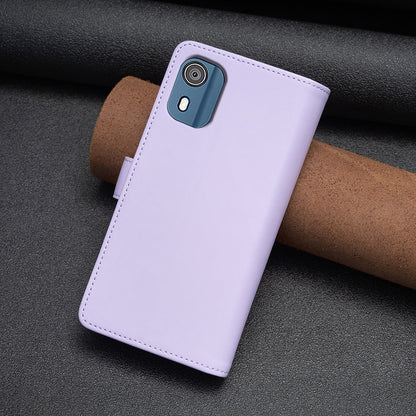 Nokia C02 Leather Flip Wallet Phone Case with 9 Card Slots, Zipper Compartment, and Adjustable Stand