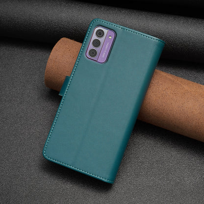 Nokia G310 Leather Flip Wallet Phone Case with 9 Card Slots, Zipper Compartment, and Adjustable Stand