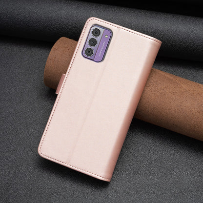 Nokia G310 Leather Flip Wallet Phone Case with 9 Card Slots, Zipper Compartment, and Adjustable Stand