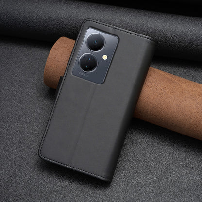 vivo Y78 5G Leather Flip Wallet Phone Case with 9 Card Slots, Zipper Compartment, and Adjustable Stand