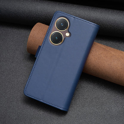 vivo Y27 4G Leather Flip Wallet Phone Case with 9 Card Slots, Zipper Compartment, and Adjustable Stand