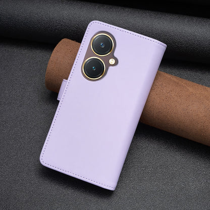 vivo Y27 4G Leather Flip Wallet Phone Case with 9 Card Slots, Zipper Compartment, and Adjustable Stand