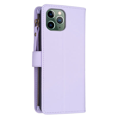 iPhone 11 Pro Leather Flip Wallet Phone Case with 9 Card Slots, Zipper Compartment, and Adjustable Stand