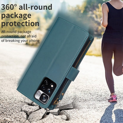 Xiaomi Redmi Note 11 Pro Leather Flip Wallet Phone Case with 9 Card Slots, Zipper Compartment, and Adjustable Stand