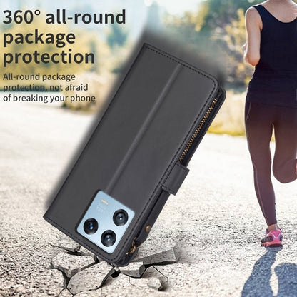 Xiaomi 13 Pro Leather Flip Wallet Phone Case with 9 Card Slots, Zipper Compartment, and Adjustable Stand