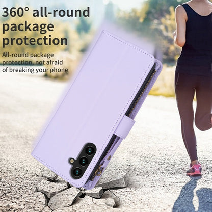 Samsung Galaxy A13 Leather Flip Wallet Phone Case with 9 Card Slots, Zipper Compartment, and Adjustable Stand