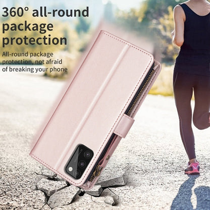 Samsung Galaxy A41 Leather Flip Wallet Phone Case with 9 Card Slots, Zipper Compartment, and Adjustable Stand