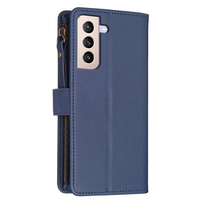 Samsung Galaxy S21+ 5G Leather Flip Wallet Phone Case with 9 Card Slots, Zipper Compartment, and Adjustable Stand