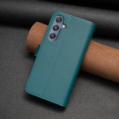 Samsung Galaxy M34 5G Leather Flip Wallet Phone Case with 9 Card Slots, Zipper Compartment, and Adjustable Stand