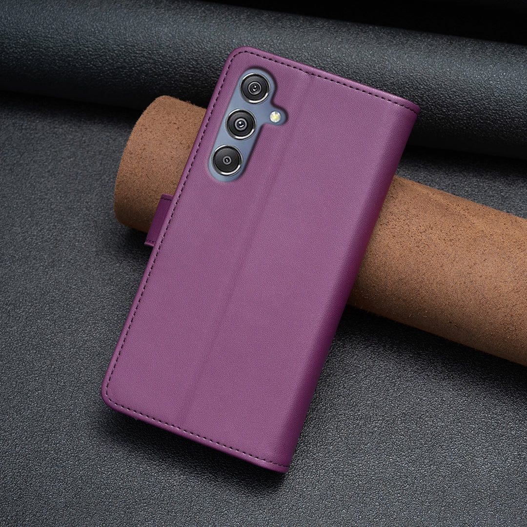 Samsung Galaxy M34 5G Leather Flip Wallet Phone Case with 9 Card Slots, Zipper Compartment, and Adjustable Stand