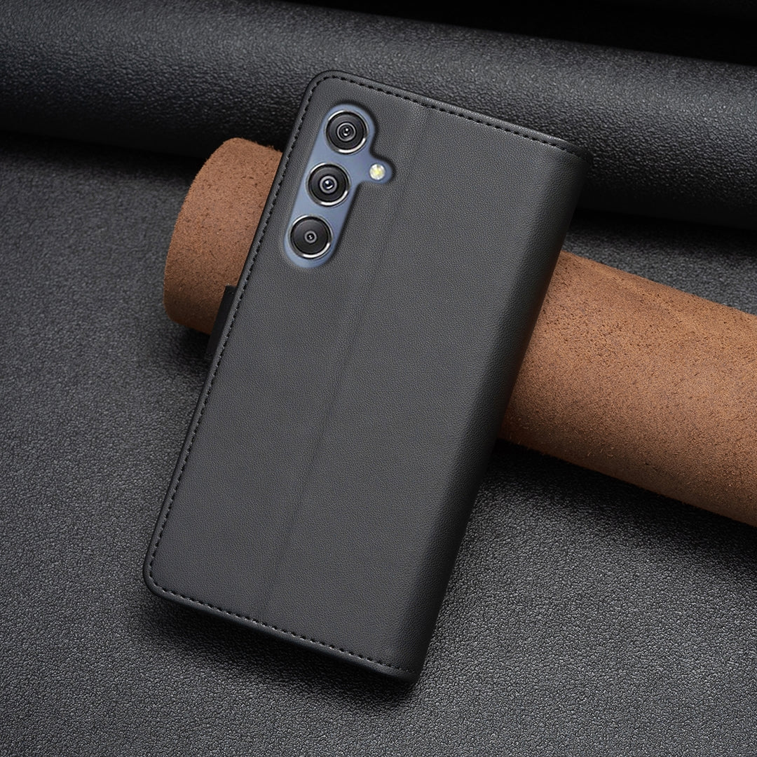 Samsung Galaxy M34 5G Leather Flip Wallet Phone Case with 9 Card Slots, Zipper Compartment, and Adjustable Stand