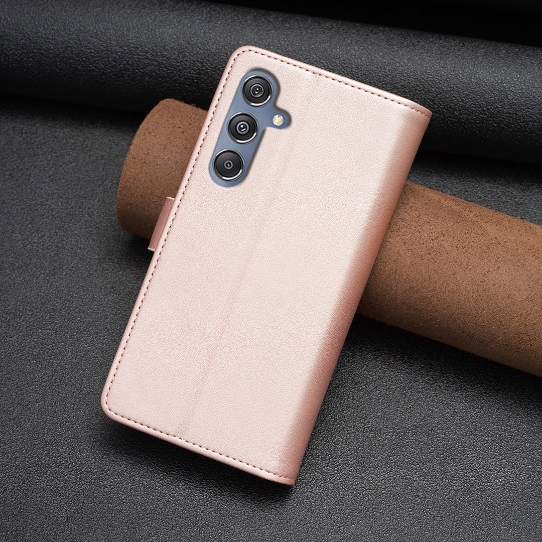 Samsung Galaxy M34 5G Leather Flip Wallet Phone Case with 9 Card Slots, Zipper Compartment, and Adjustable Stand