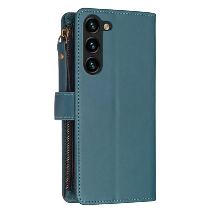 Samsung Galaxy S24+ 5G Leather Flip Wallet Phone Case with 9 Card Slots, Zipper Compartment, and Adjustable Stand