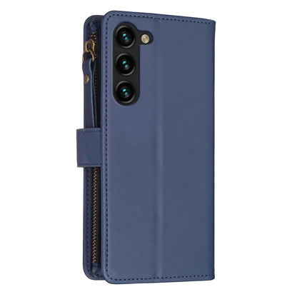 Samsung Galaxy S24+ 5G Leather Flip Wallet Phone Case with 9 Card Slots, Zipper Compartment, and Adjustable Stand