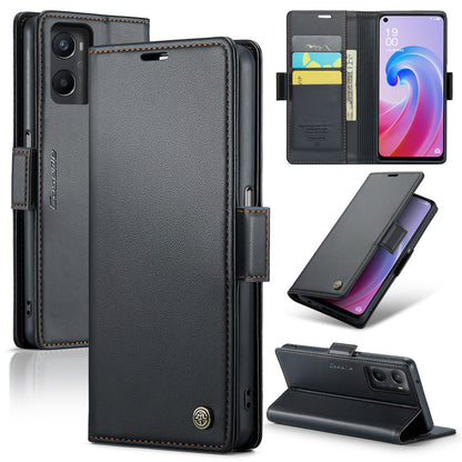 Realme 9i 4G Leather Wallet Case - RFID Blocking, Stand Function, Card Slots