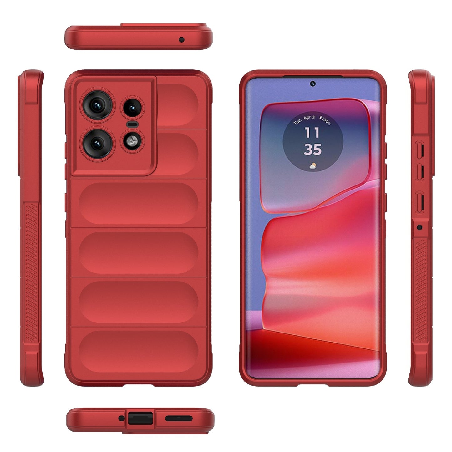 Motorola Edge 50 Pro 5G Global Magic Shield Phone Case – Durable TPU + Flannel, Stylish Protection, Brightly Coloured, Wear-Resistant-buycases.co.uk