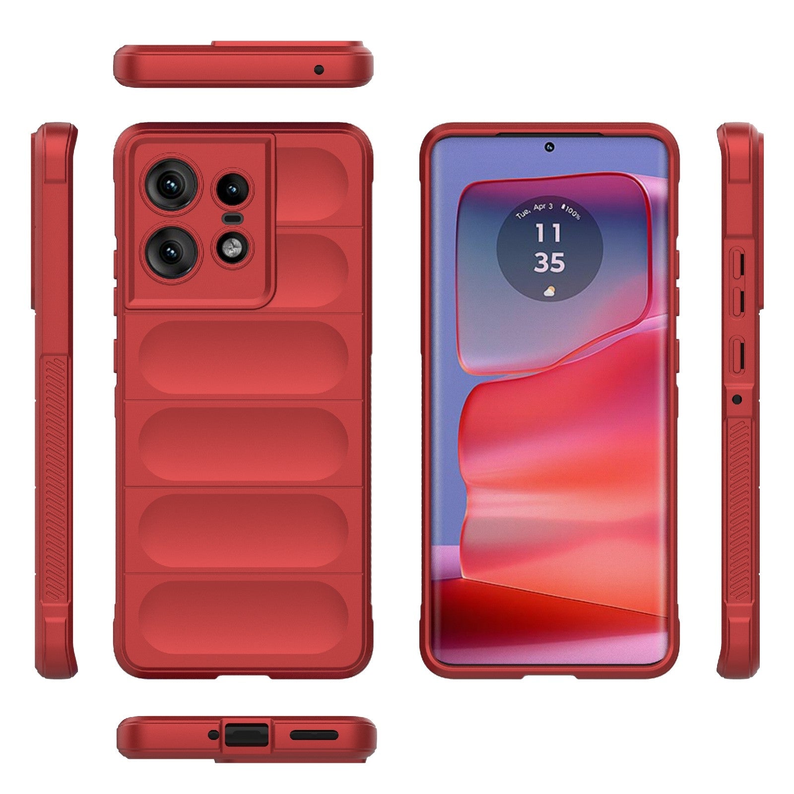 Motorola Edge 50 Pro 5G Global Magic Shield Phone Case – Durable TPU + Flannel, Stylish Protection, Brightly Coloured, Wear-Resistant-buycases.co.uk