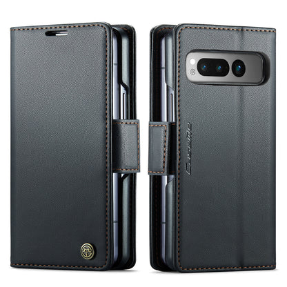 Google Pixel Fold Leather Wallet Case - RFID Blocking, Stand Function, Card Slots