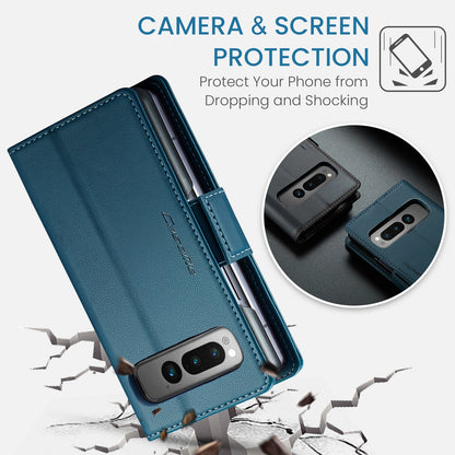 Google Pixel Fold Leather Wallet Case - RFID Blocking, Stand Function, Card Slots