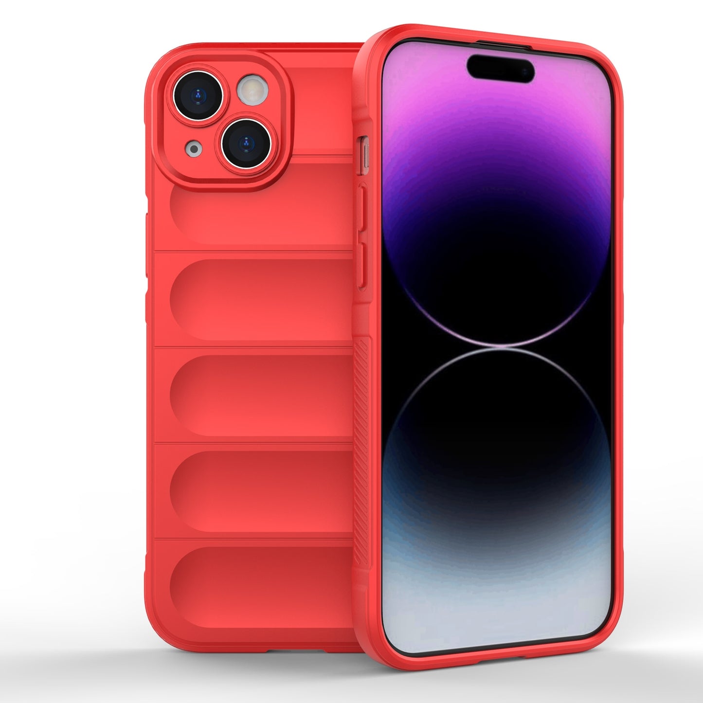 iPhone 15 Plus Magic Shield Phone Case – Durable TPU + Flannel, Stylish Protection, Brightly Coloured, Wear-Resistant-buycases.co.uk