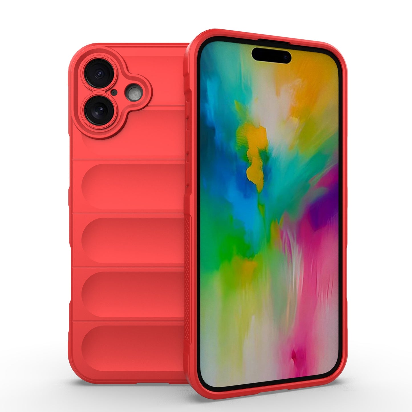 iPhone 16 Plus Magic Shield Phone Case – Durable TPU + Flannel, Stylish Protection, Brightly Coloured, Wear-Resistant-buycases.co.uk