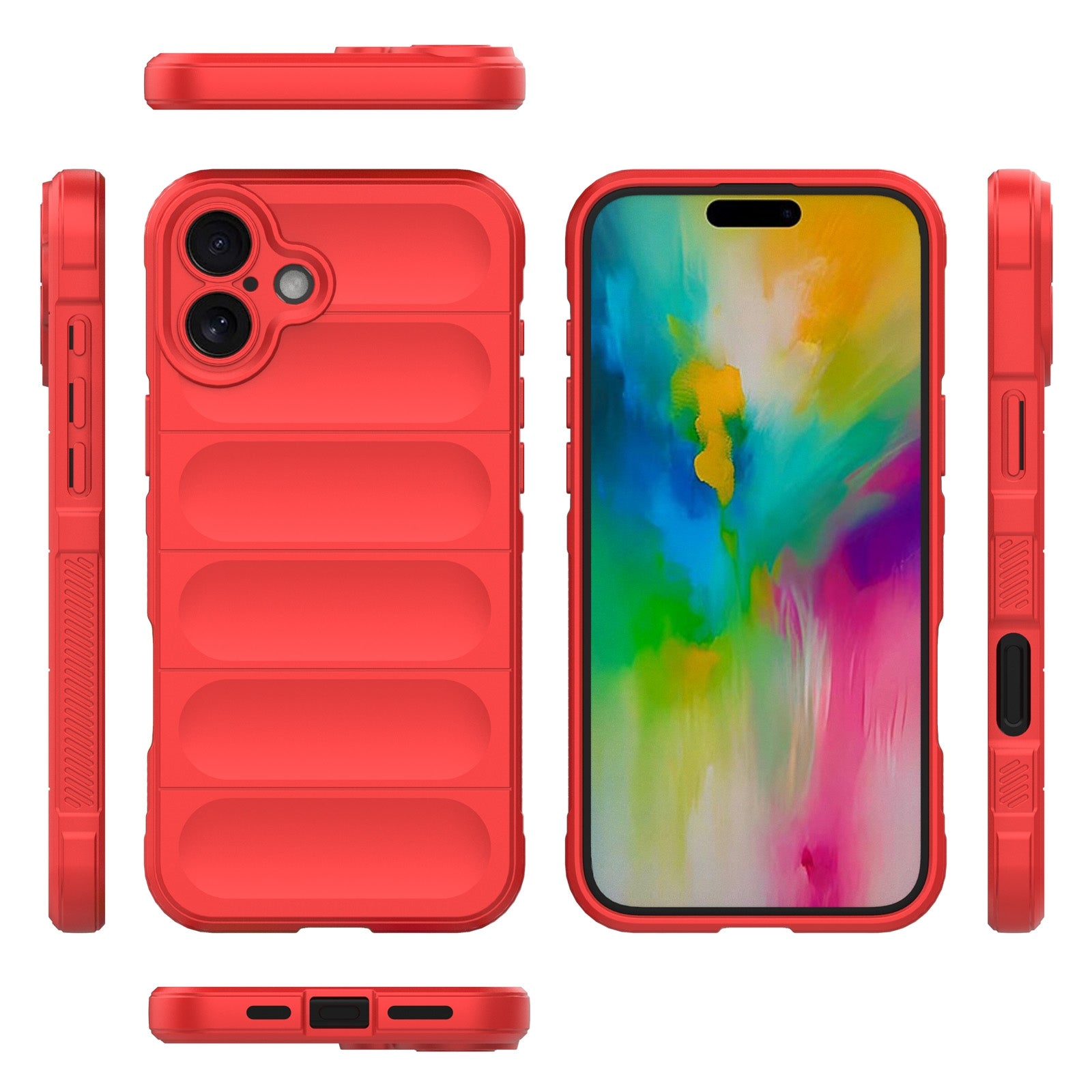 iPhone 16 Plus Magic Shield Phone Case – Durable TPU + Flannel, Stylish Protection, Brightly Coloured, Wear-Resistant-buycases.co.uk