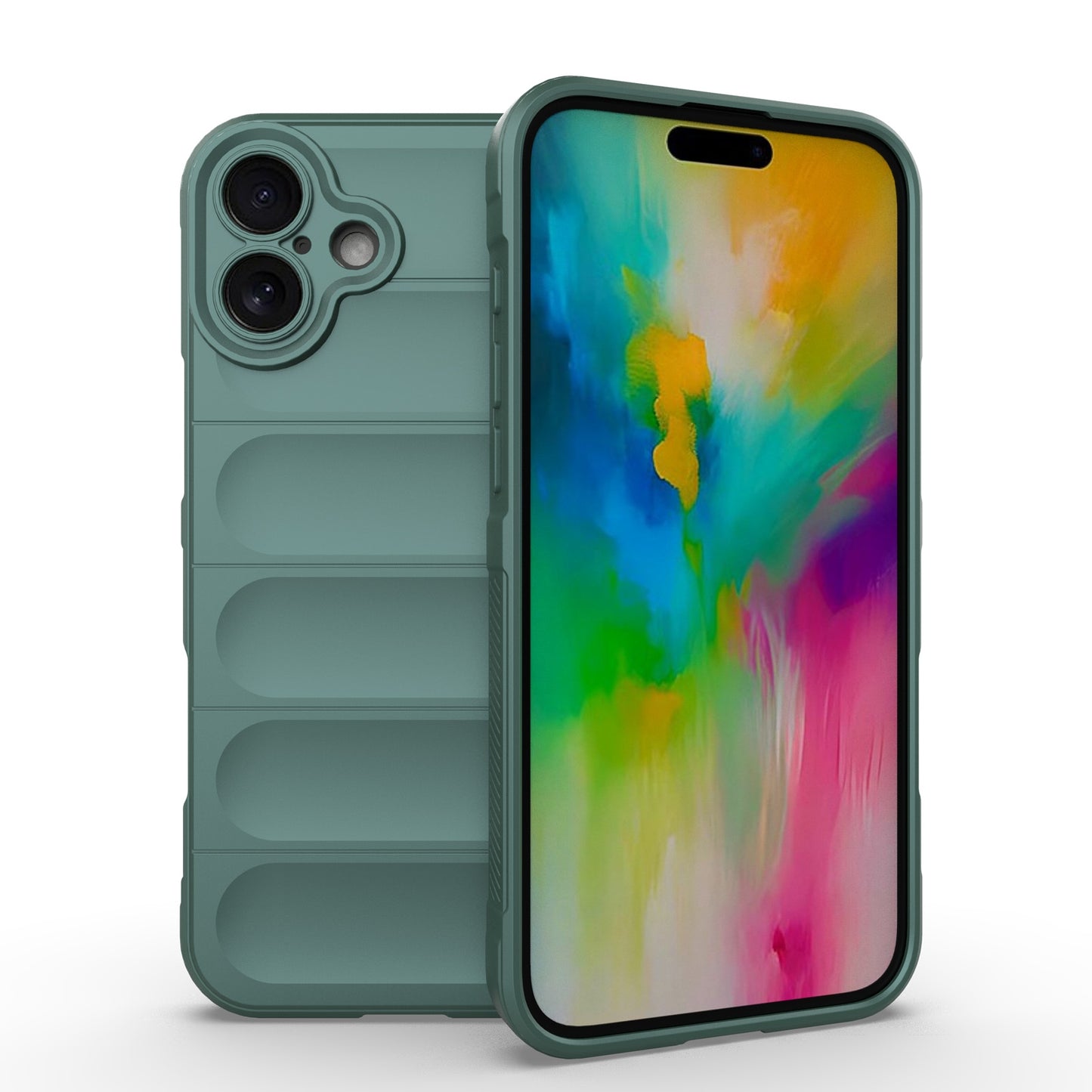 iPhone 16 Plus Magic Shield Phone Case – Durable TPU + Flannel, Stylish Protection, Brightly Coloured, Wear-Resistant-buycases.co.uk