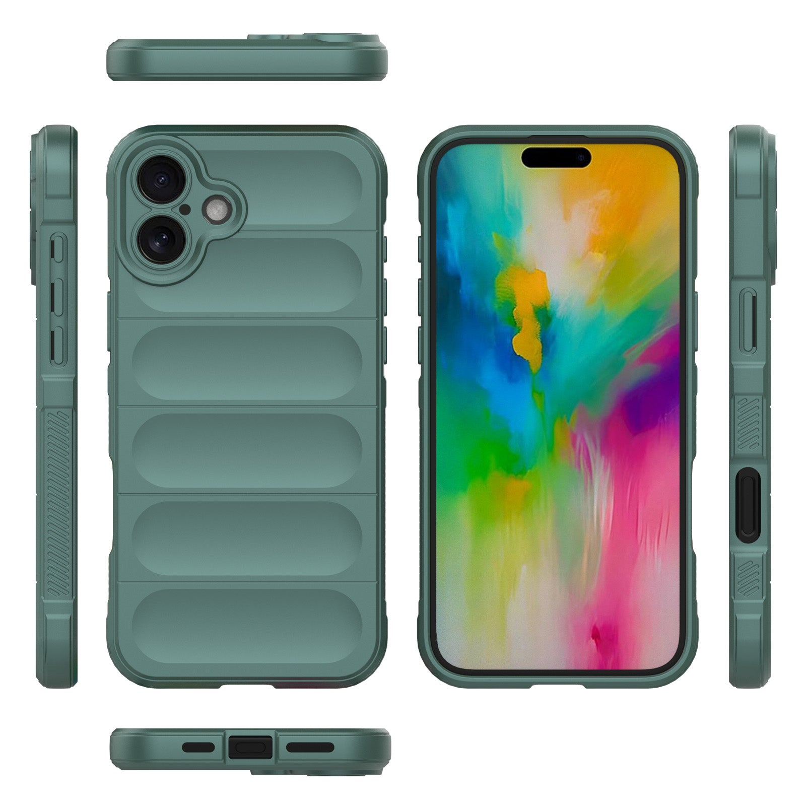 iPhone 16 Plus Magic Shield Phone Case – Durable TPU + Flannel, Stylish Protection, Brightly Coloured, Wear-Resistant-buycases.co.uk