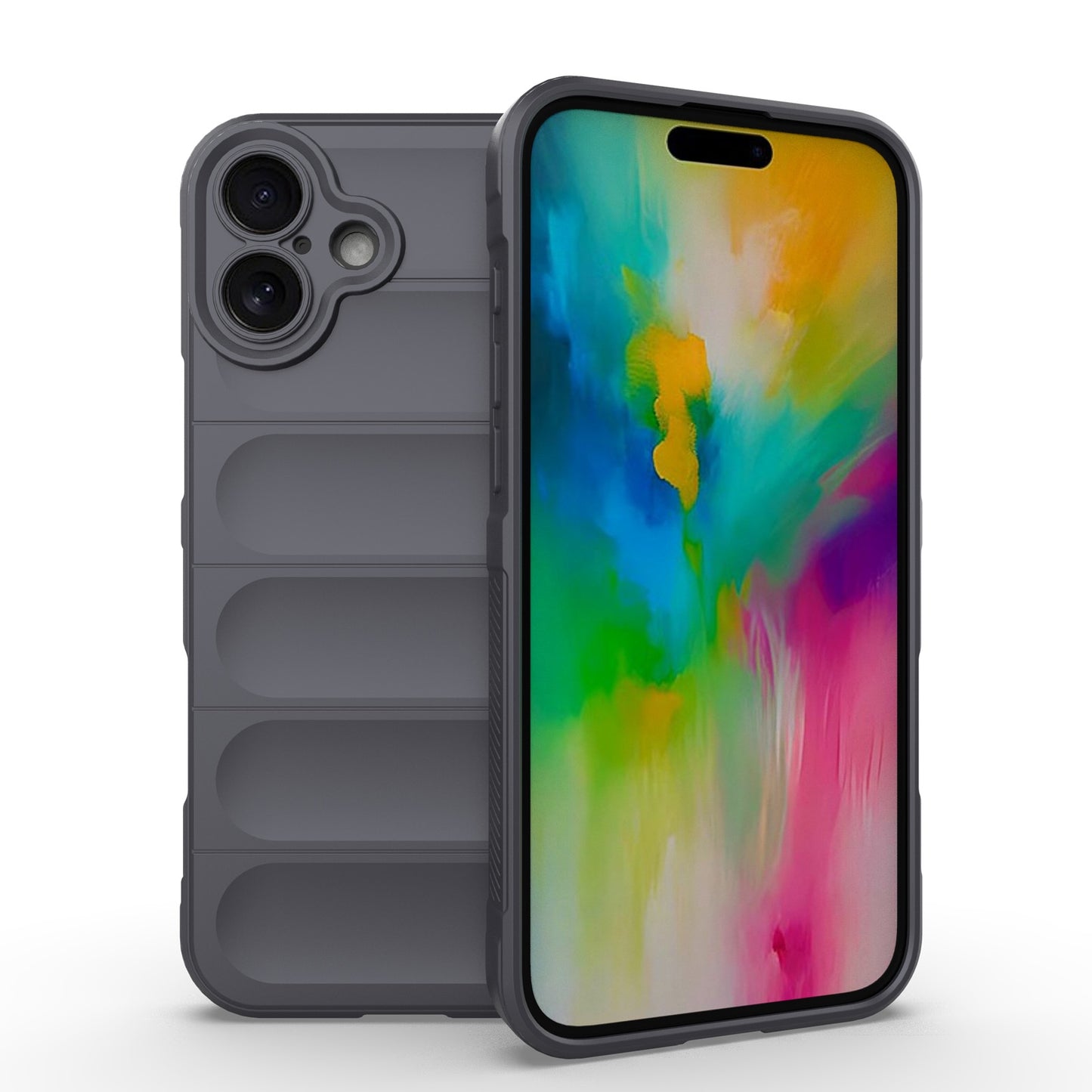 iPhone 16 Plus Magic Shield Phone Case – Durable TPU + Flannel, Stylish Protection, Brightly Coloured, Wear-Resistant-buycases.co.uk