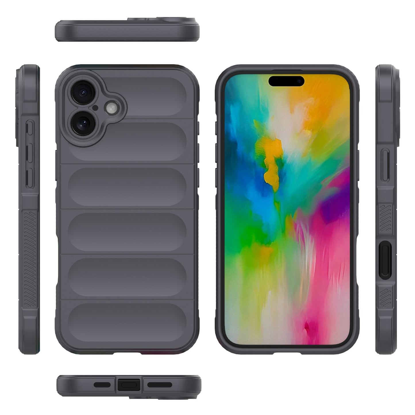 iPhone 16 Plus Magic Shield Phone Case – Durable TPU + Flannel, Stylish Protection, Brightly Coloured, Wear-Resistant-buycases.co.uk