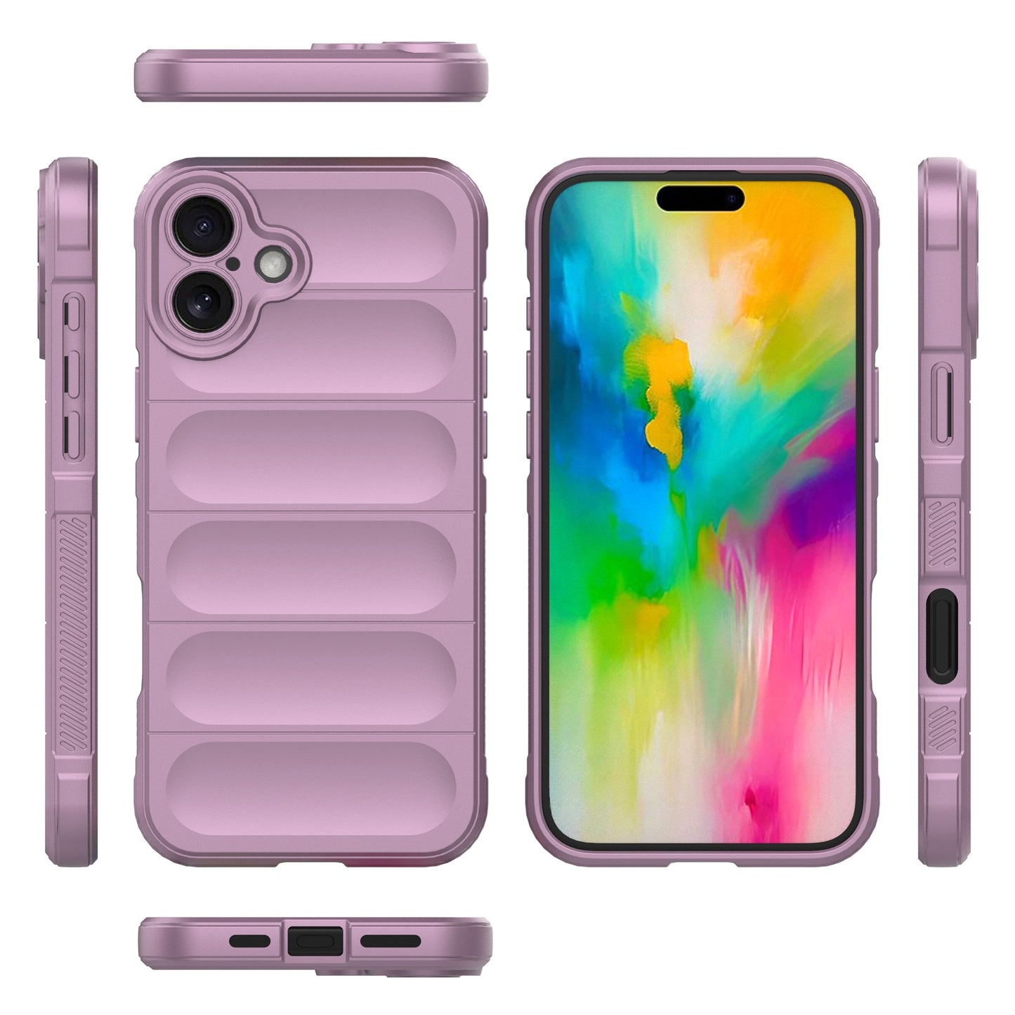 iPhone 16 Plus Magic Shield Phone Case – Durable TPU + Flannel, Stylish Protection, Brightly Coloured, Wear-Resistant-buycases.co.uk