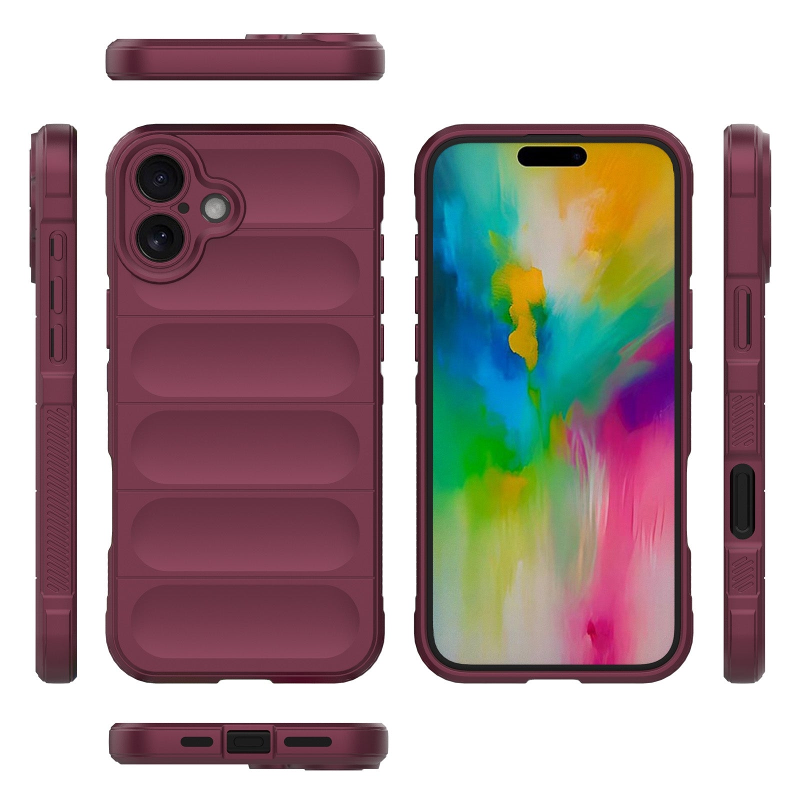 iPhone 16 Plus Magic Shield Phone Case – Durable TPU + Flannel, Stylish Protection, Brightly Coloured, Wear-Resistant-buycases.co.uk