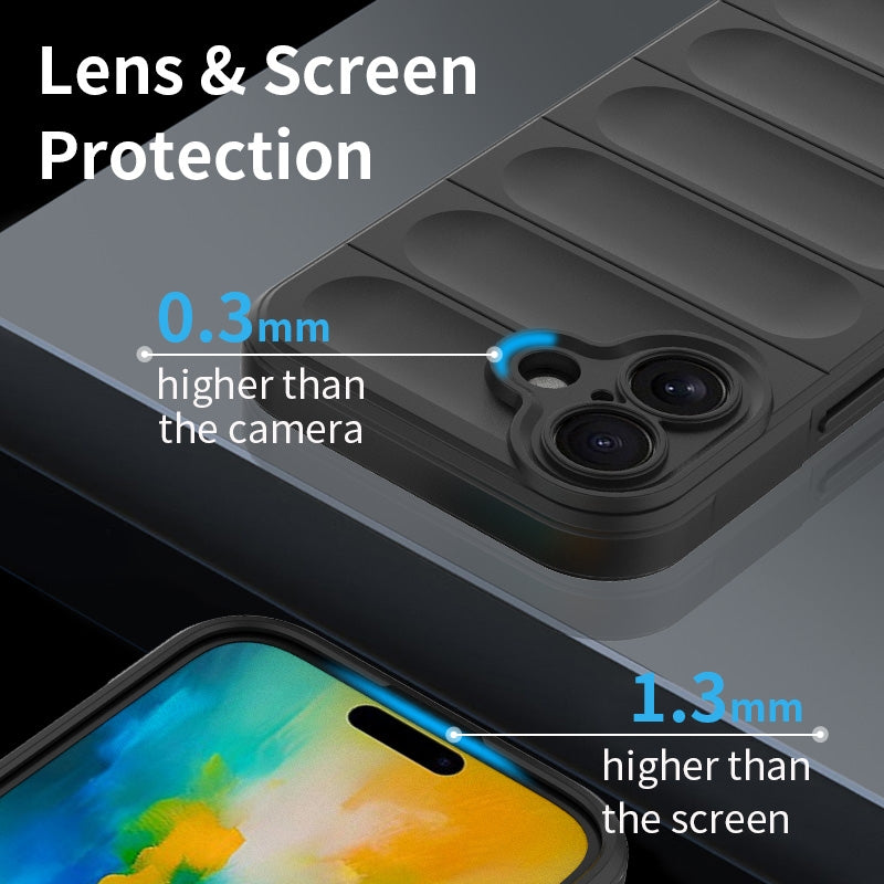 iPhone 16 Magic Shield Phone Case – Durable TPU + Flannel, Stylish Protection, Brightly Coloured, Wear-Resistant-buycases.co.uk