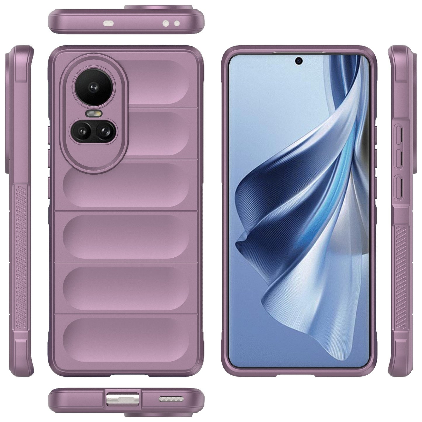 OPPO Reno10 5G Global Magic Shield Phone Case - Durable TPU + Flannel, Stylish Protection, Brightly Coloured, Wear-Resistant-buycases.co.uk